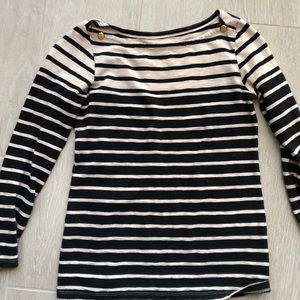 JCrew Boatneck Longsleeve Stripe Tee XS